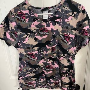 Jurassic World scrub top